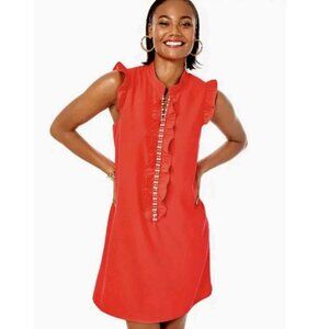 LILLY PULITZER SIZE 8 ADALEE SHIFT DRESS RUBY RED SIZE 14
